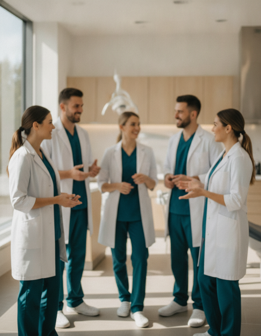 Equipe de especialistas da Clínica Qualident